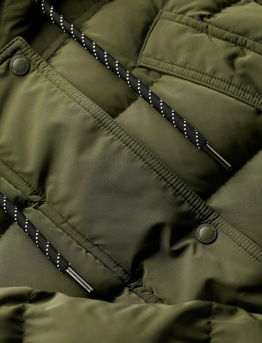 Superdry - EVEREST FAUX FUR LONGLINE JKT - winterjacken - army khaki - 5