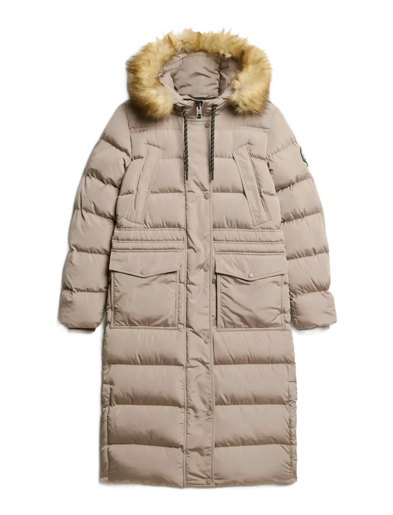 Superdry EVEREST FAUX FUR LONGLINE JKT - Parka Coats - DEEP BEIGE / beige