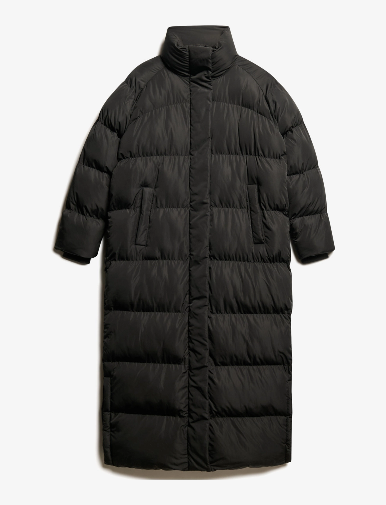 SUPERDRY Maxi Longline Puffer Jacke Schwarz - S - Damen