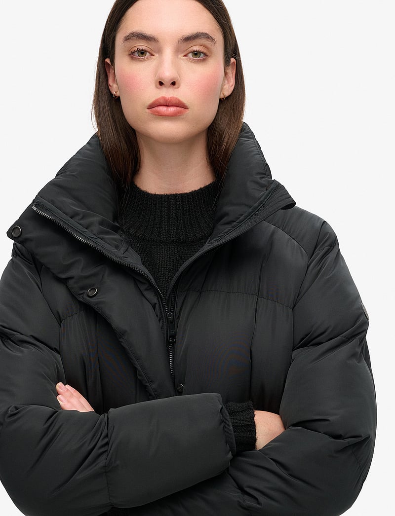 Superdry - MAXI LONGLINE PUFFER JACKET - talvitakit - black - 2