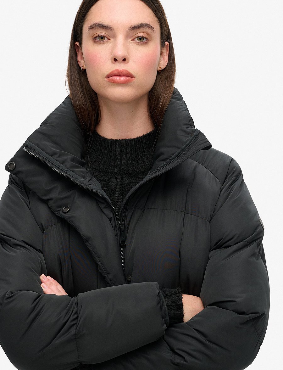 Superdry - MAXI LONGLINE PUFFER JACKET - vinterjakker - black - 2