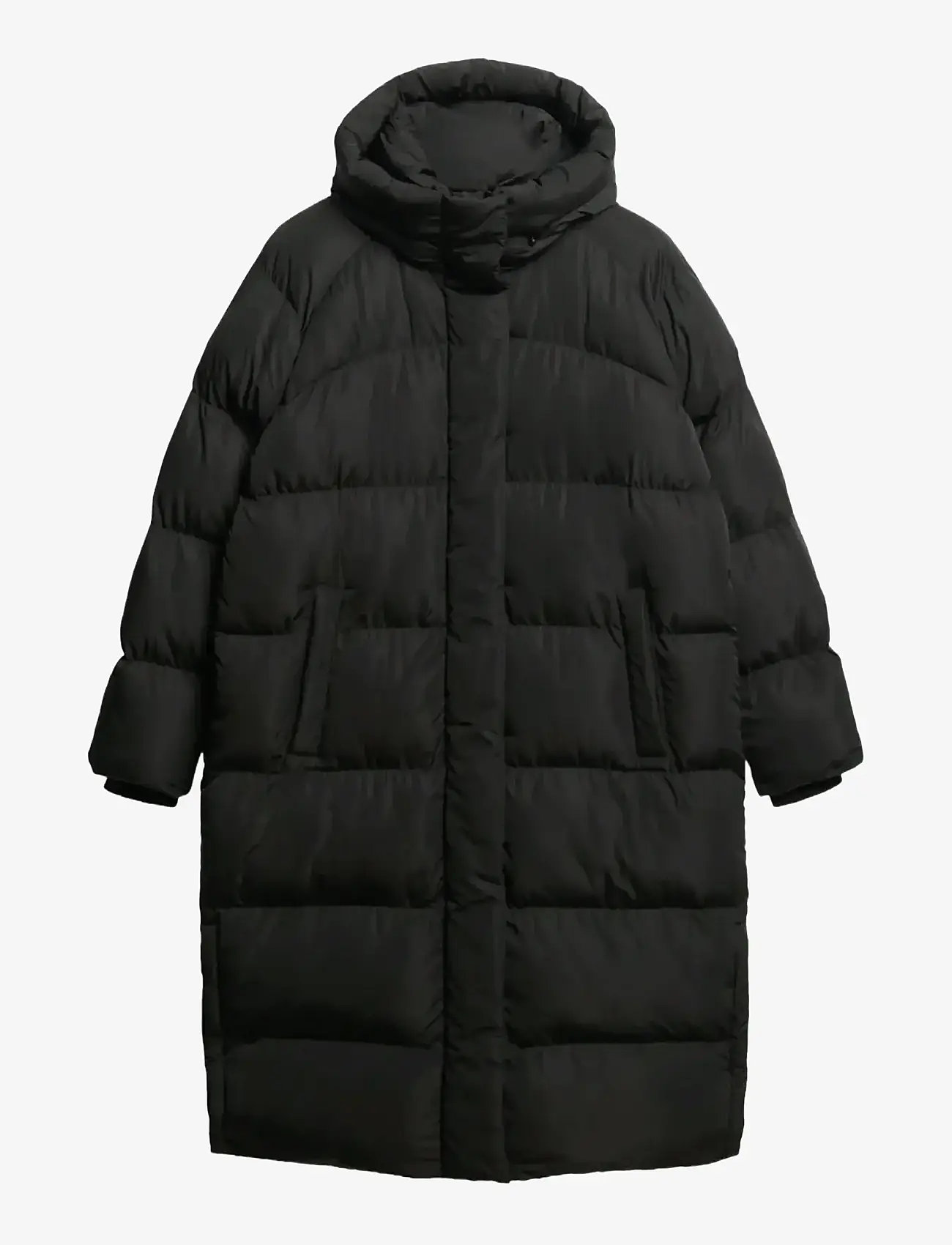 Superdry - LONGLINE HOODED PUFFER JACKET - dunjakker - black - 0