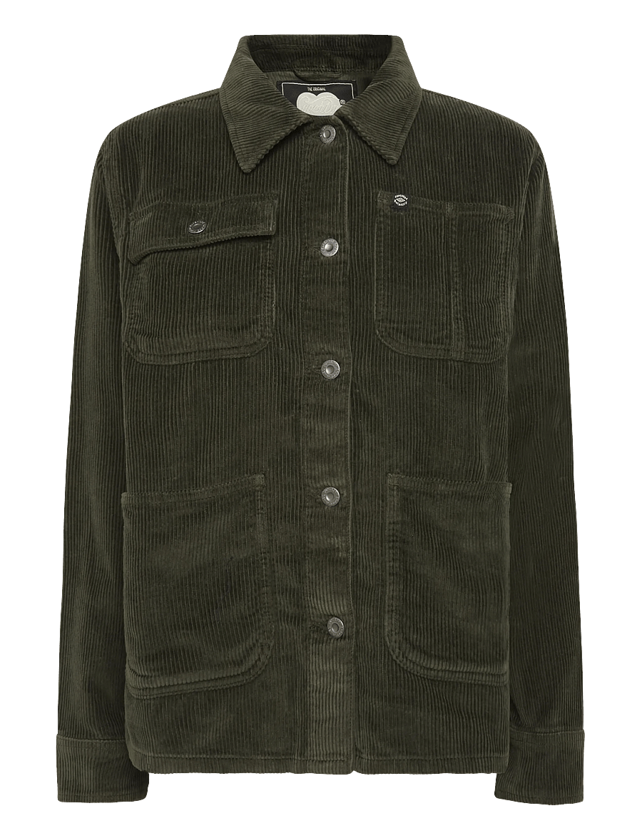 Superdry - CORDUROY CHORE JACKET - utility jackets - army khaki - 1