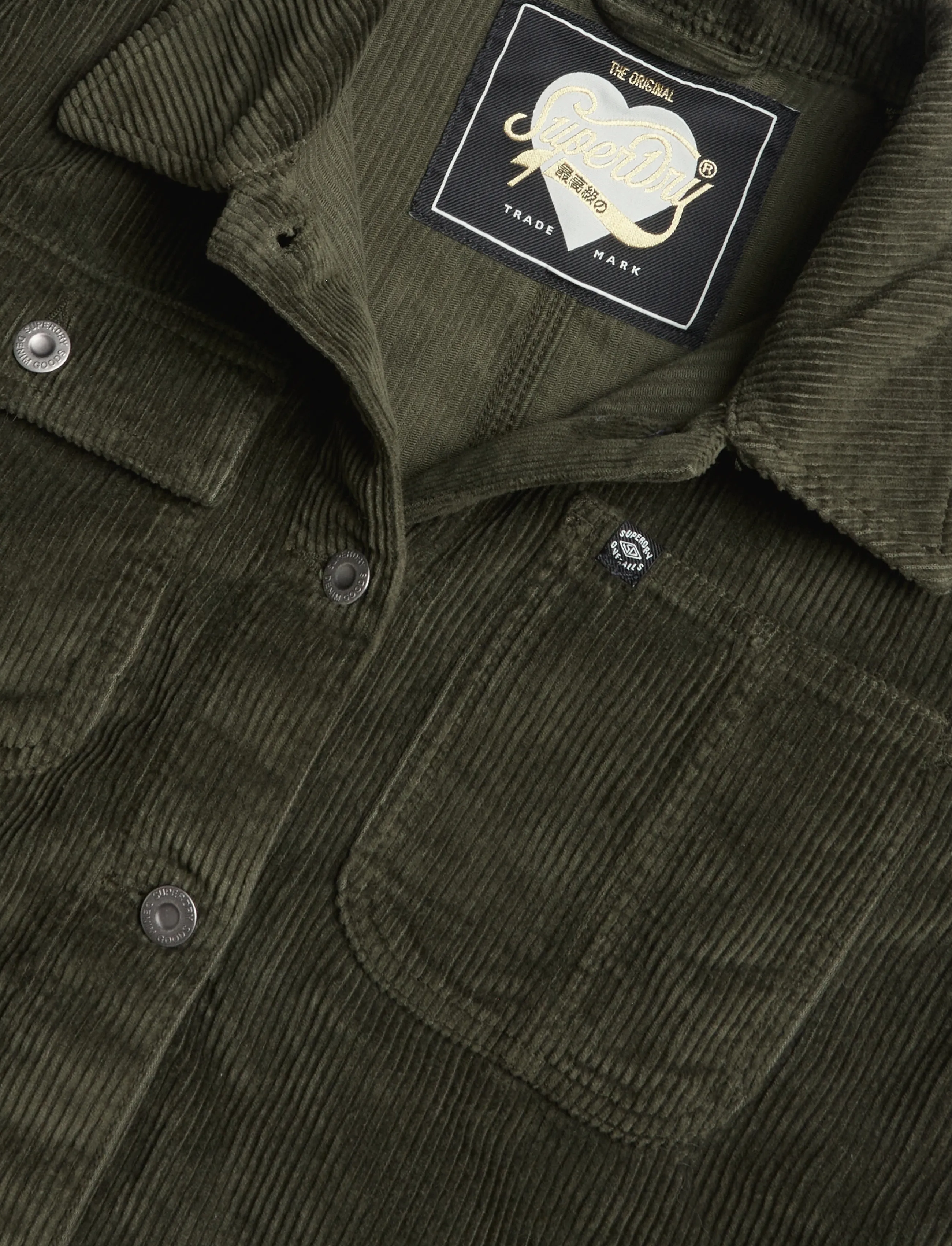 Superdry - CORDUROY CHORE JACKET - utility jackets - army khaki - 5