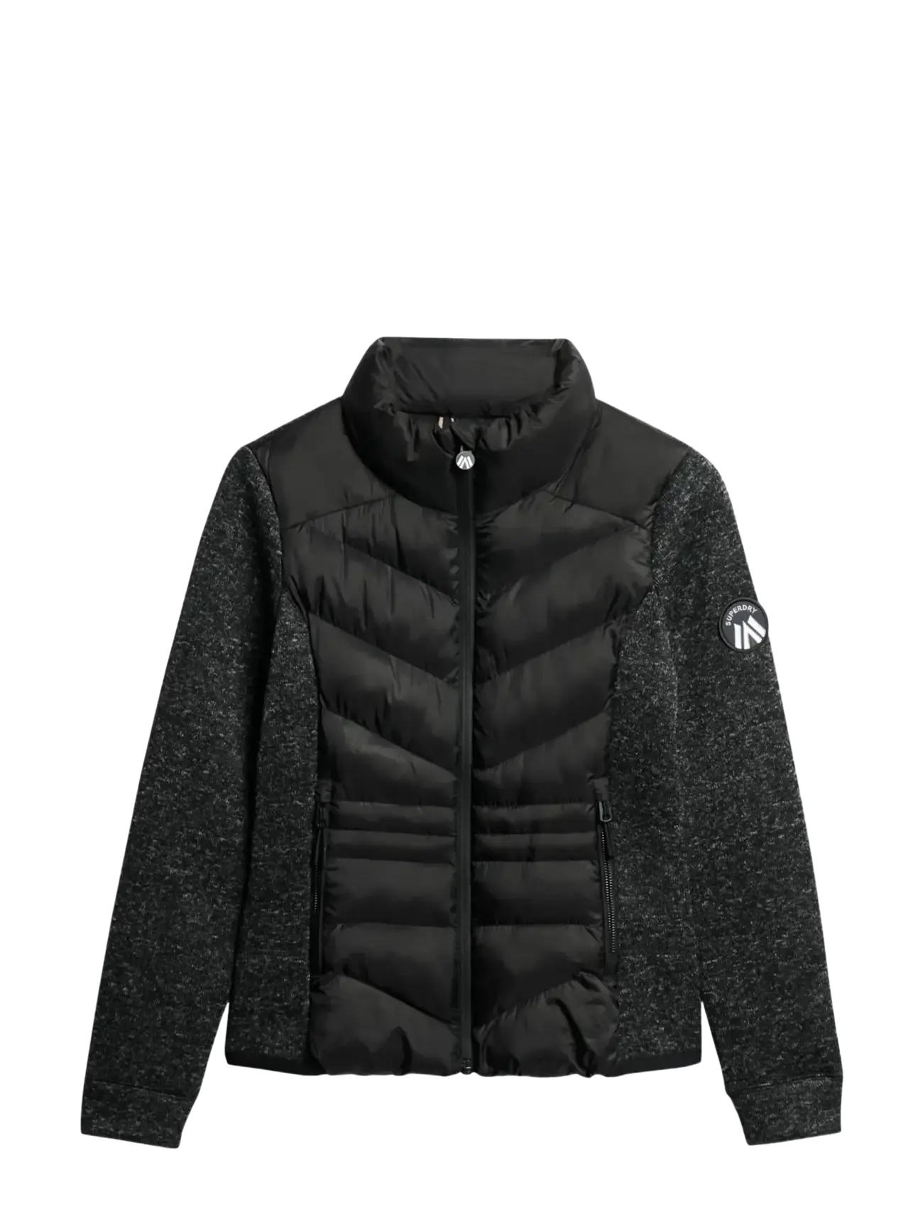 Superdry STORM KNIT HYBRID JACKET - Tepitud jakid - BLACK / black