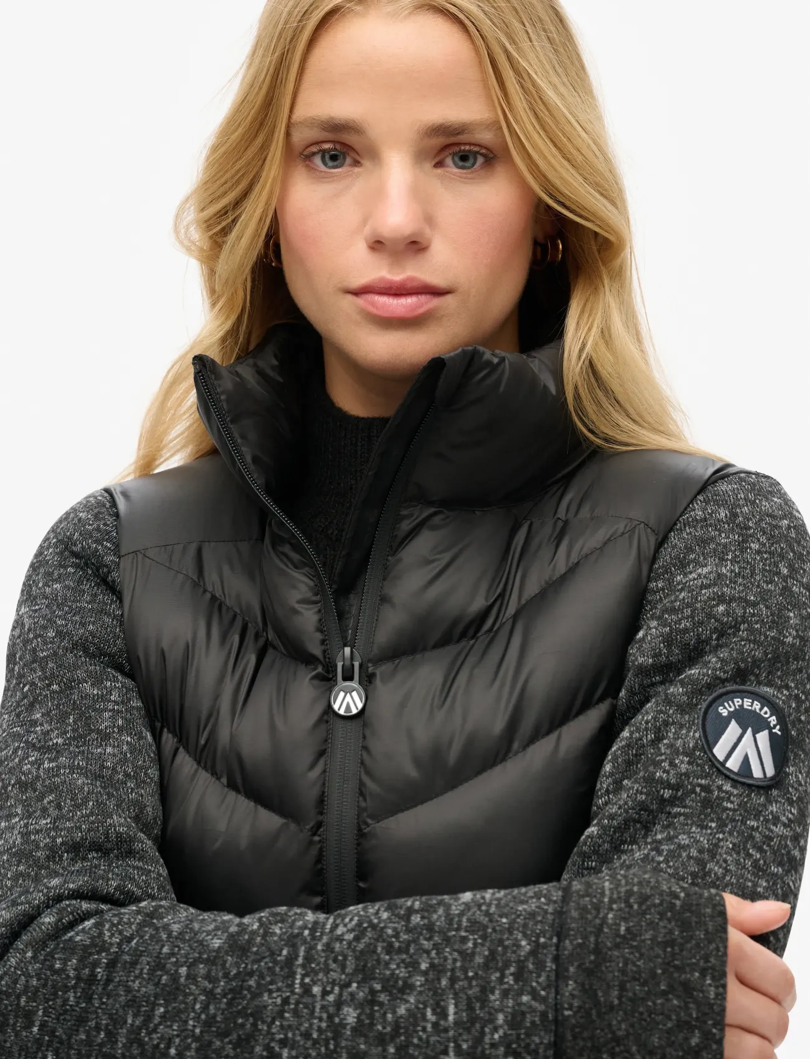 Superdry - STORM KNIT HYBRID JACKET - winterjacken - black - 3