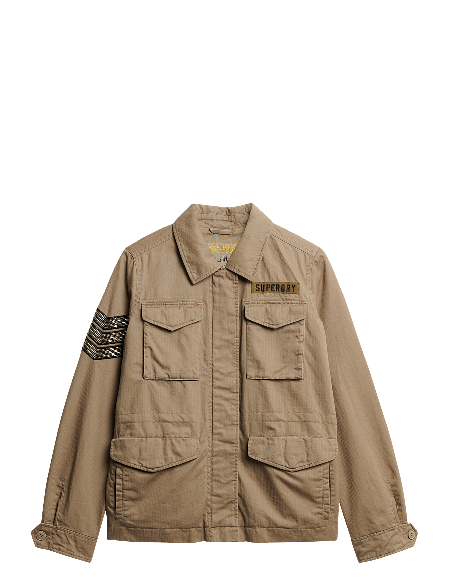 Superdry - EMBELLISHED M65 MILITARY JKT - dark sage green - 1