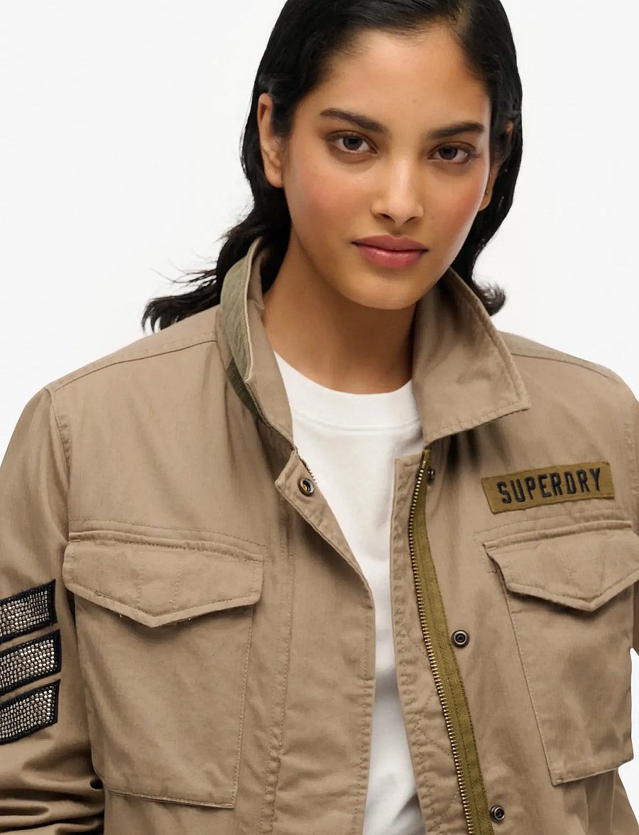 Superdry - EMBELLISHED M65 MILITARY JKT - dark sage green - 4