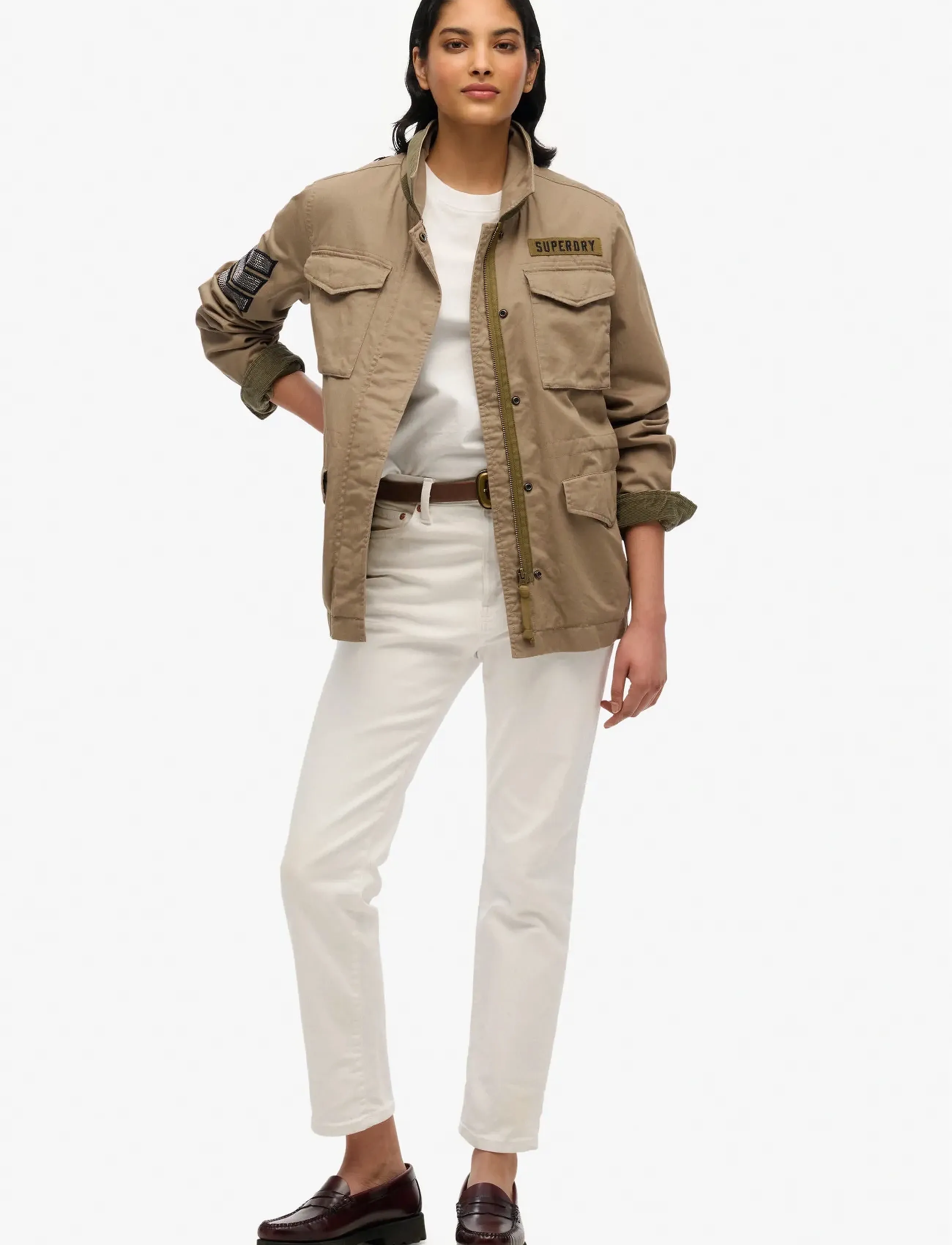 Superdry - EMBELLISHED M65 MILITARY JKT - dark sage green - 5