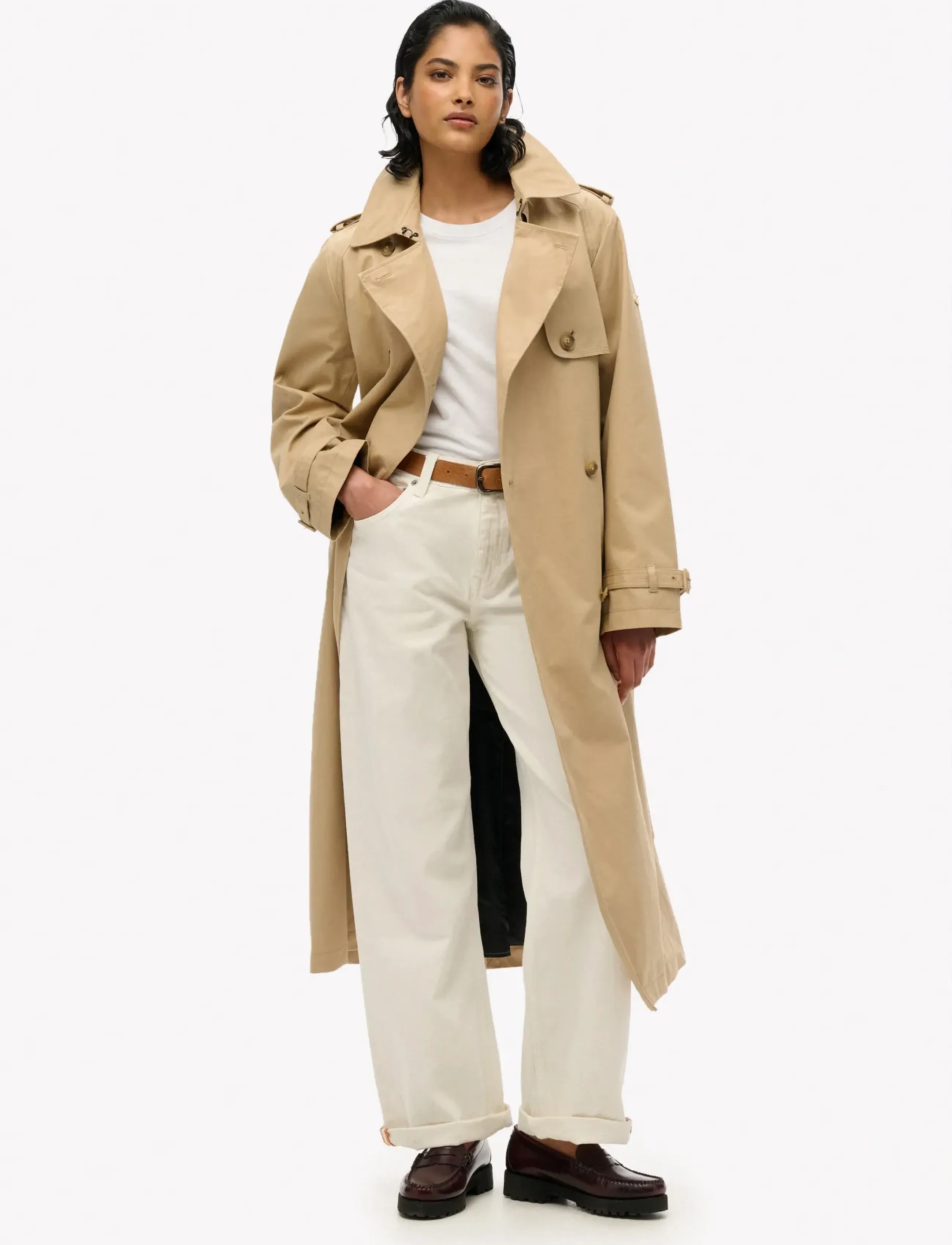 Superdry CLASSIC TRENCH COAT - Transitional Layering - SHAKER BEIGE / beige