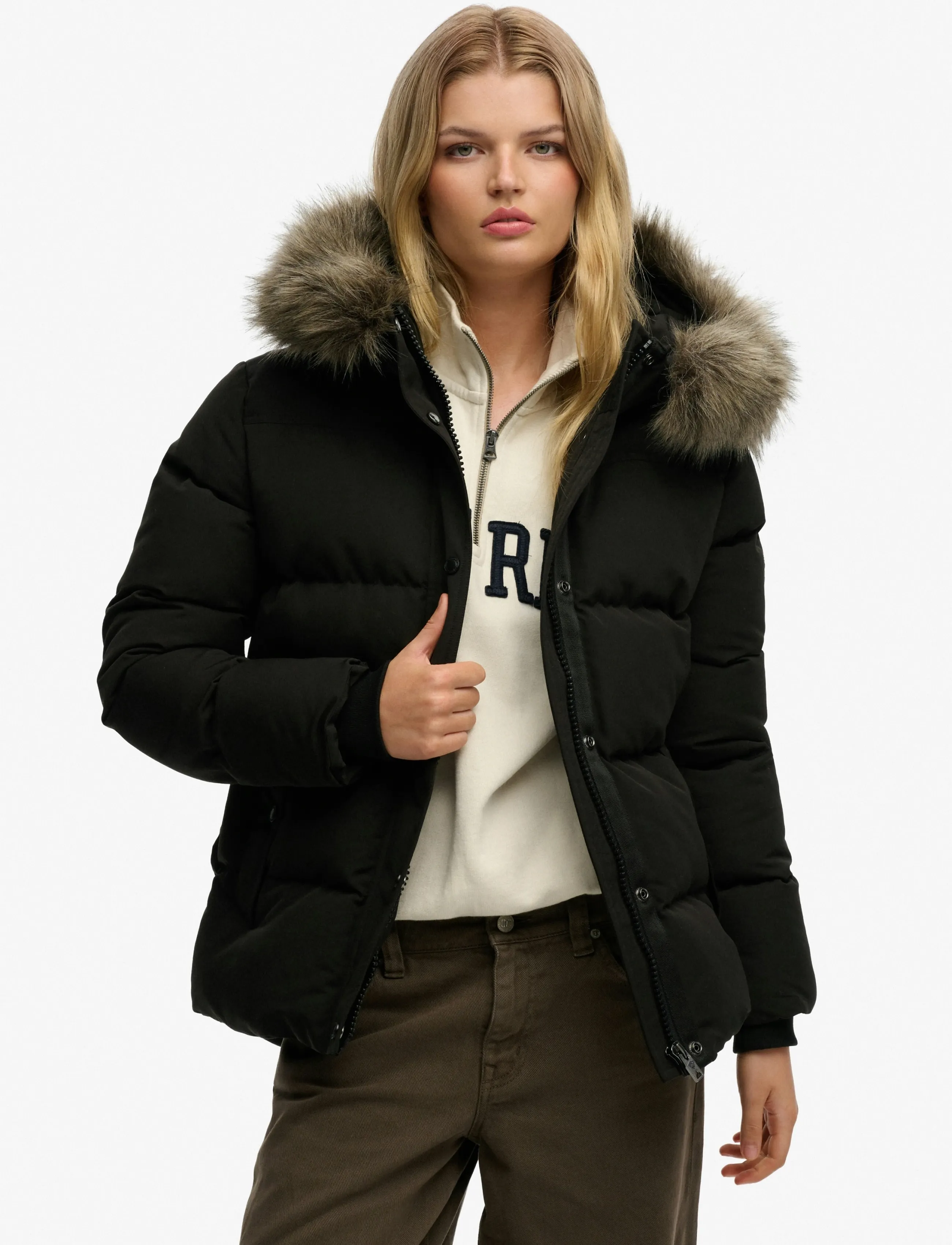 Superdry EVEREST 5 BAFFLE PUFFER JKT - Inspiration - BLACK / black