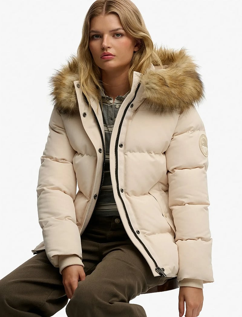 Superdry - EVEREST 5 BAFFLE PUFFER JKT - vinterjackor - pink tint - 5