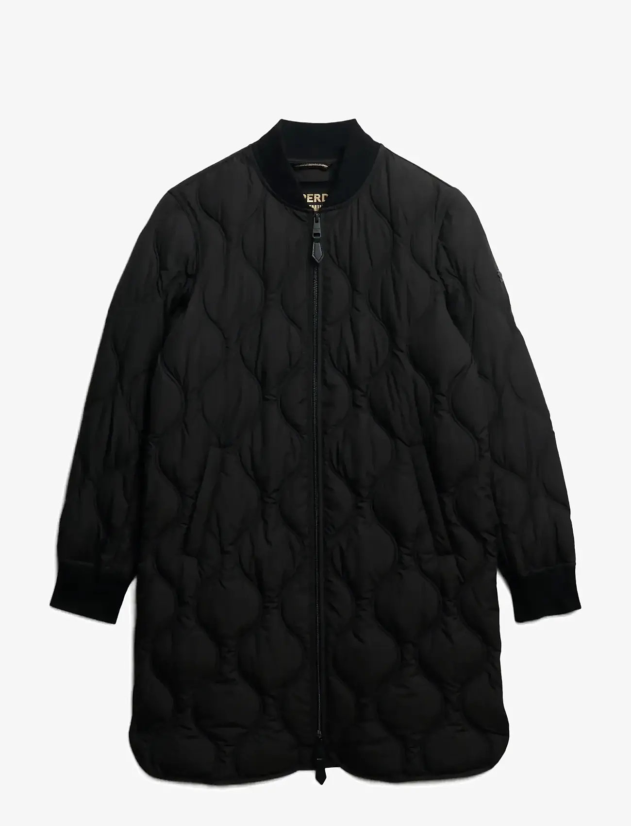 Superdry - LONG QUILTED LINER JACKET - steppjacken - black - 1