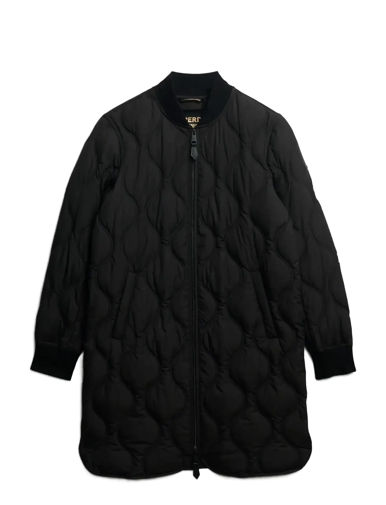 Superdry LONG QUILTED LINER JACKET - Superdry - BLACK / black
