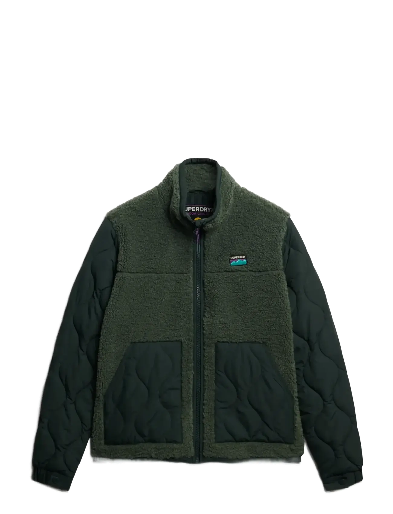 FLEECE HYBRID JACKET - LAUREL KHAKI