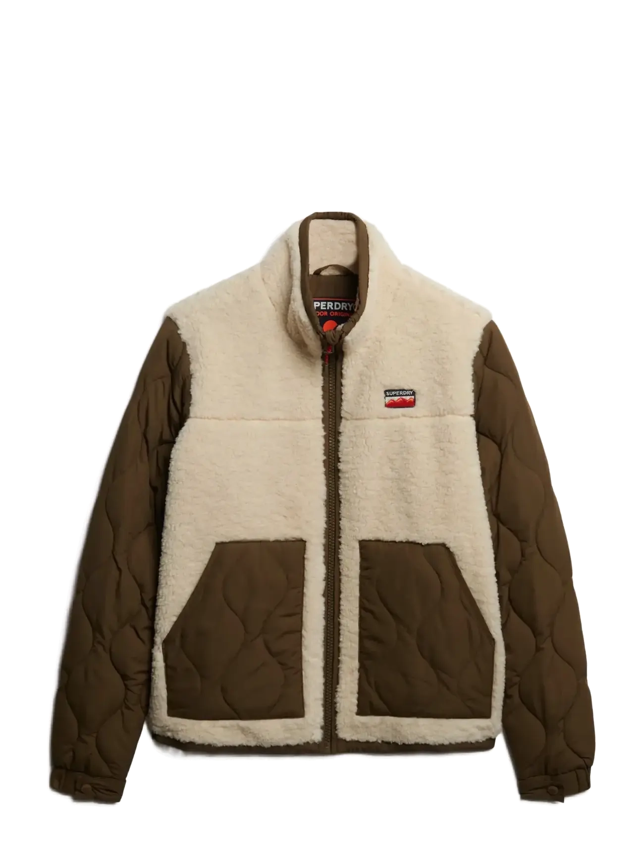 FLEECE HYBRID JACKET - OATMEAL BEIGE