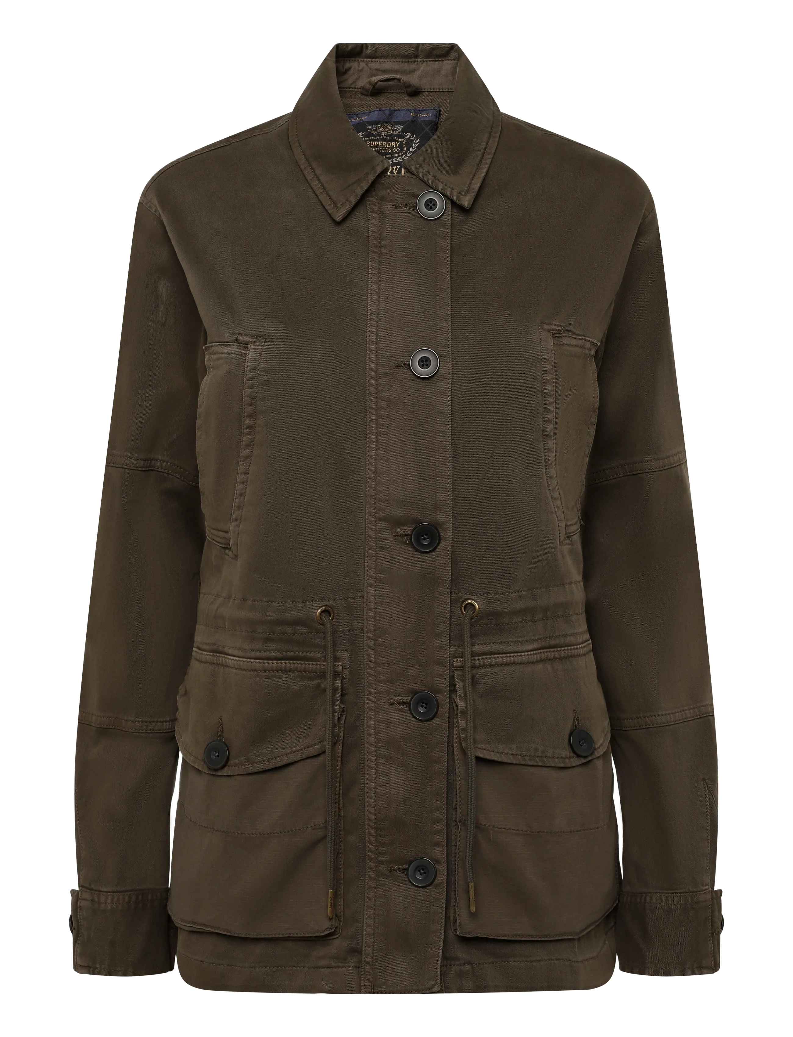 Superdry DROPPED WAIST JACKET - Utility jakid - DEEP OLIVE / khaki/green