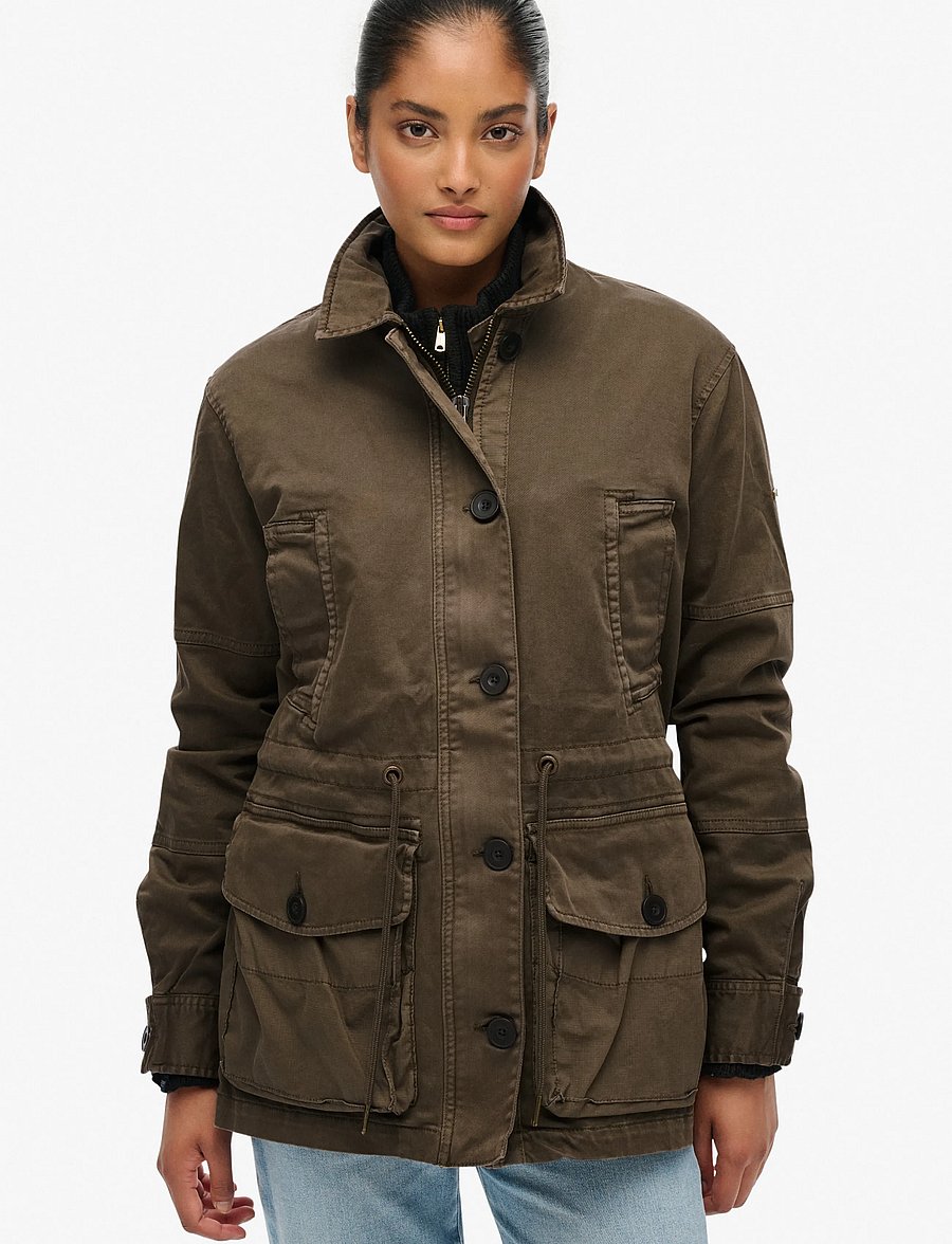 Superdry - DROPPED WAIST JACKET - utility-jakker - deep olive - 4