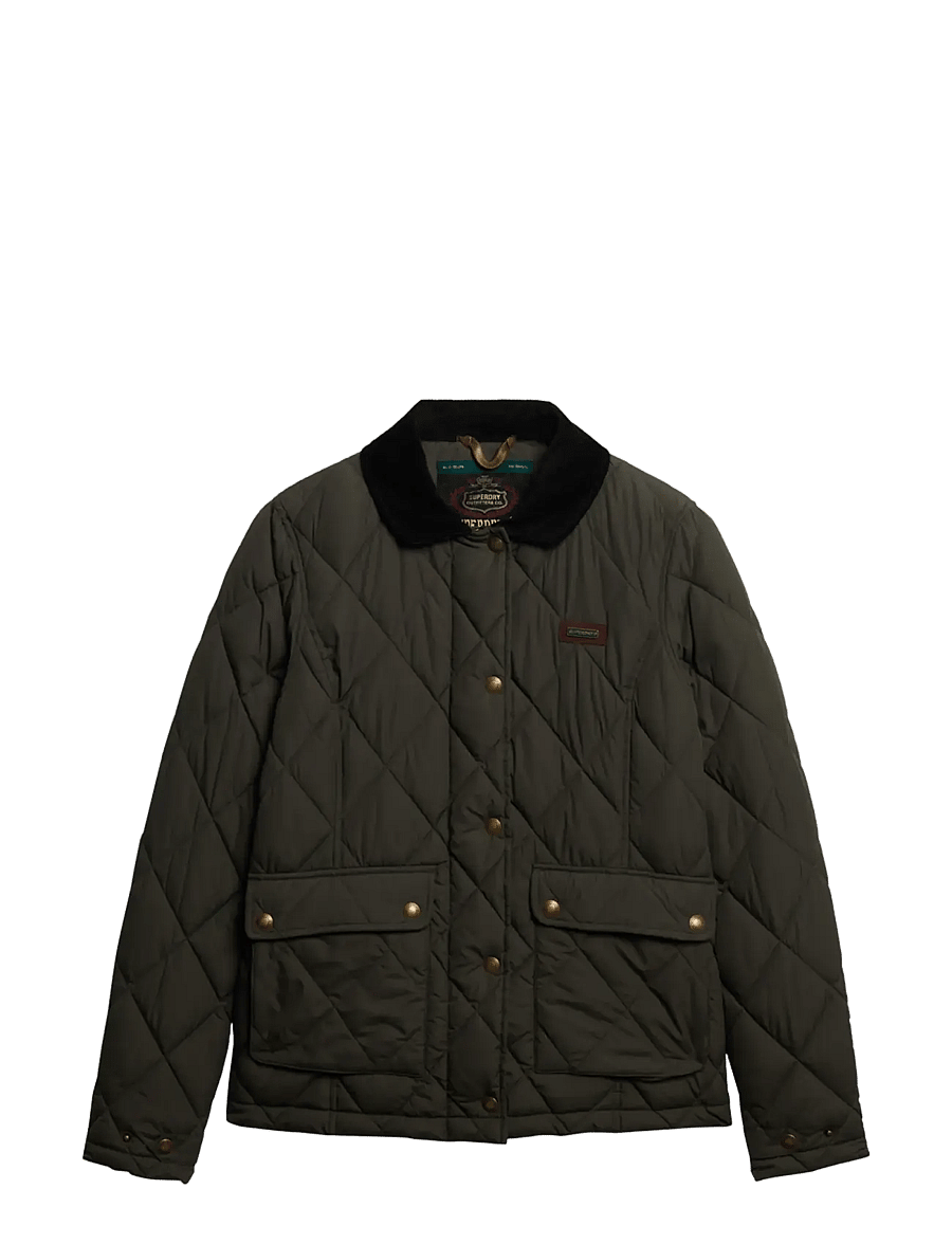 Superdry - CORD TRIMMED LINER JACKET - vinterjakker - army khaki - 1