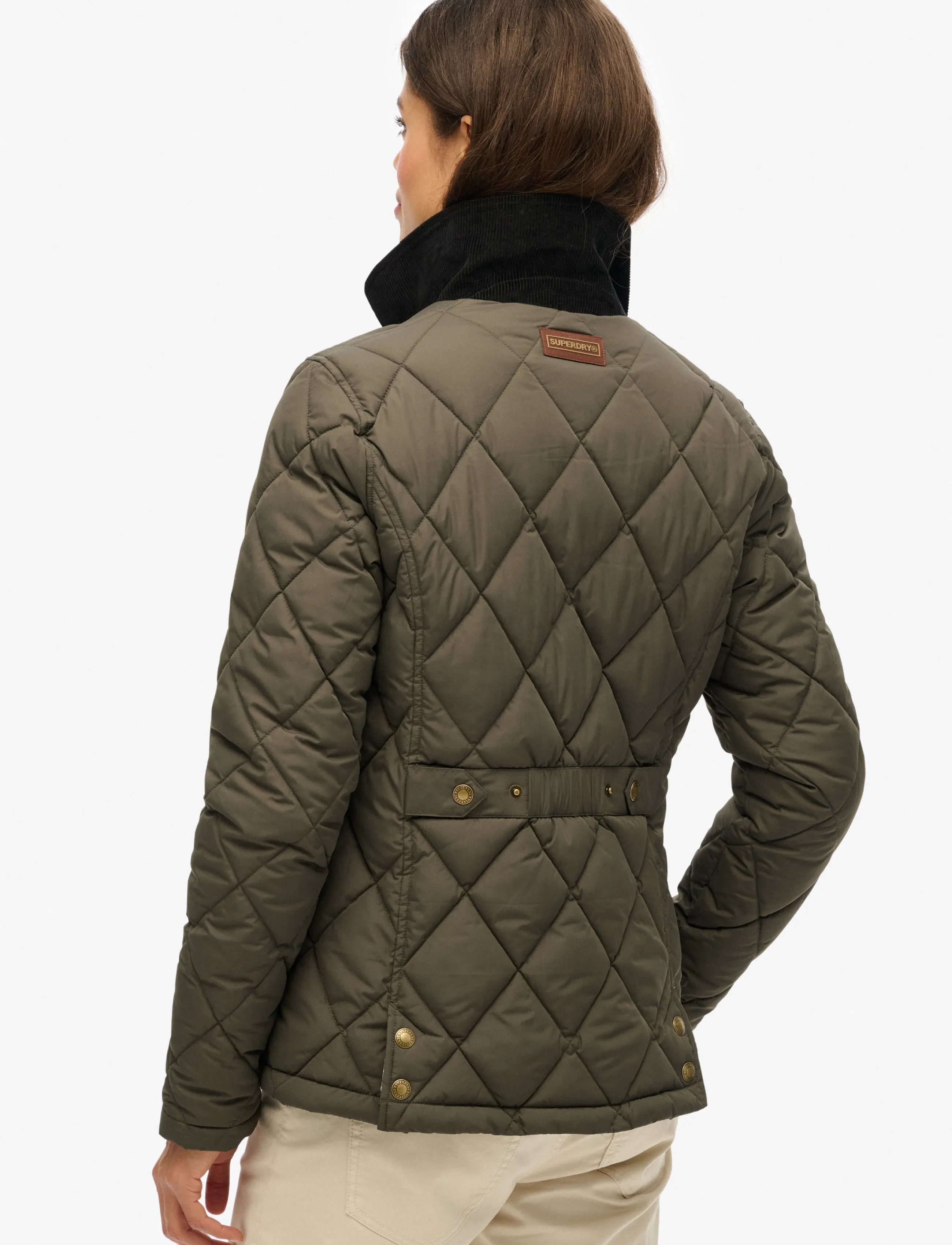 Superdry - CORD TRIMMED LINER JACKET - vinterjakker - army khaki - 3