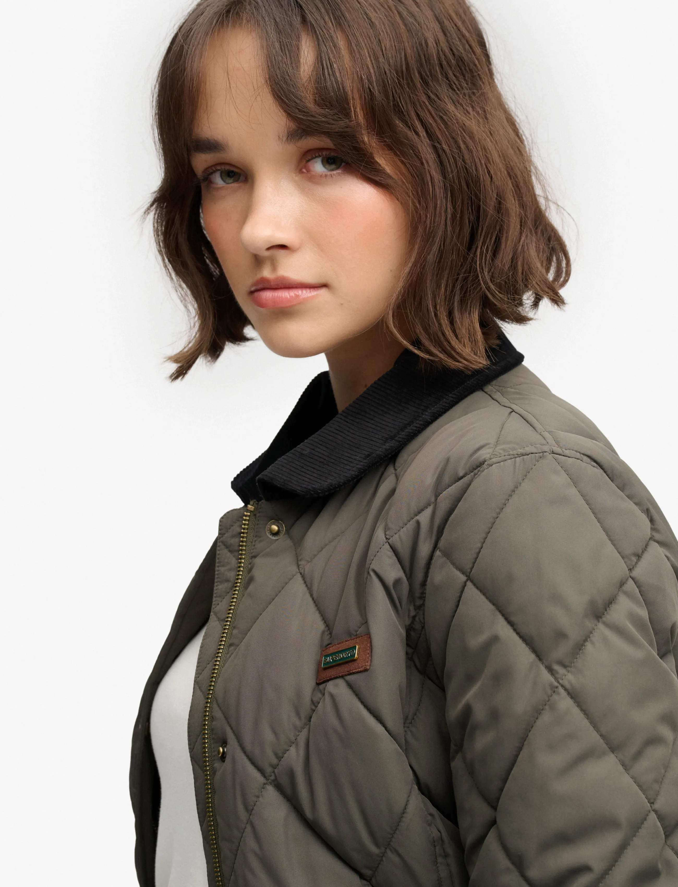 Superdry - CORD TRIMMED LINER JACKET - vinterjakker - army khaki - 5