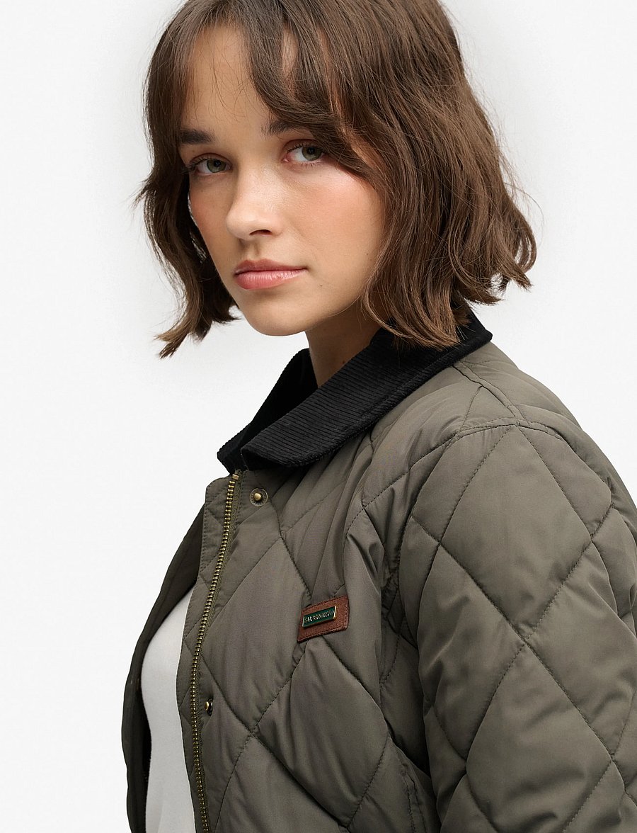 Superdry - CORD TRIMMED LINER JACKET - vinterjakker - army khaki - 5