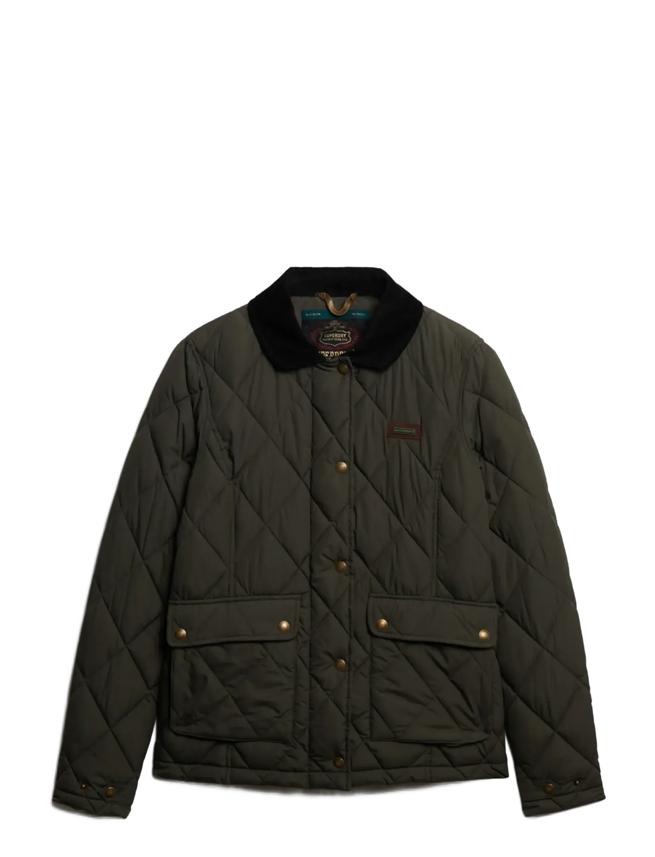 Superdry - CORD TRIMMED LINER JACKET - vinterjakker - army khaki - 2