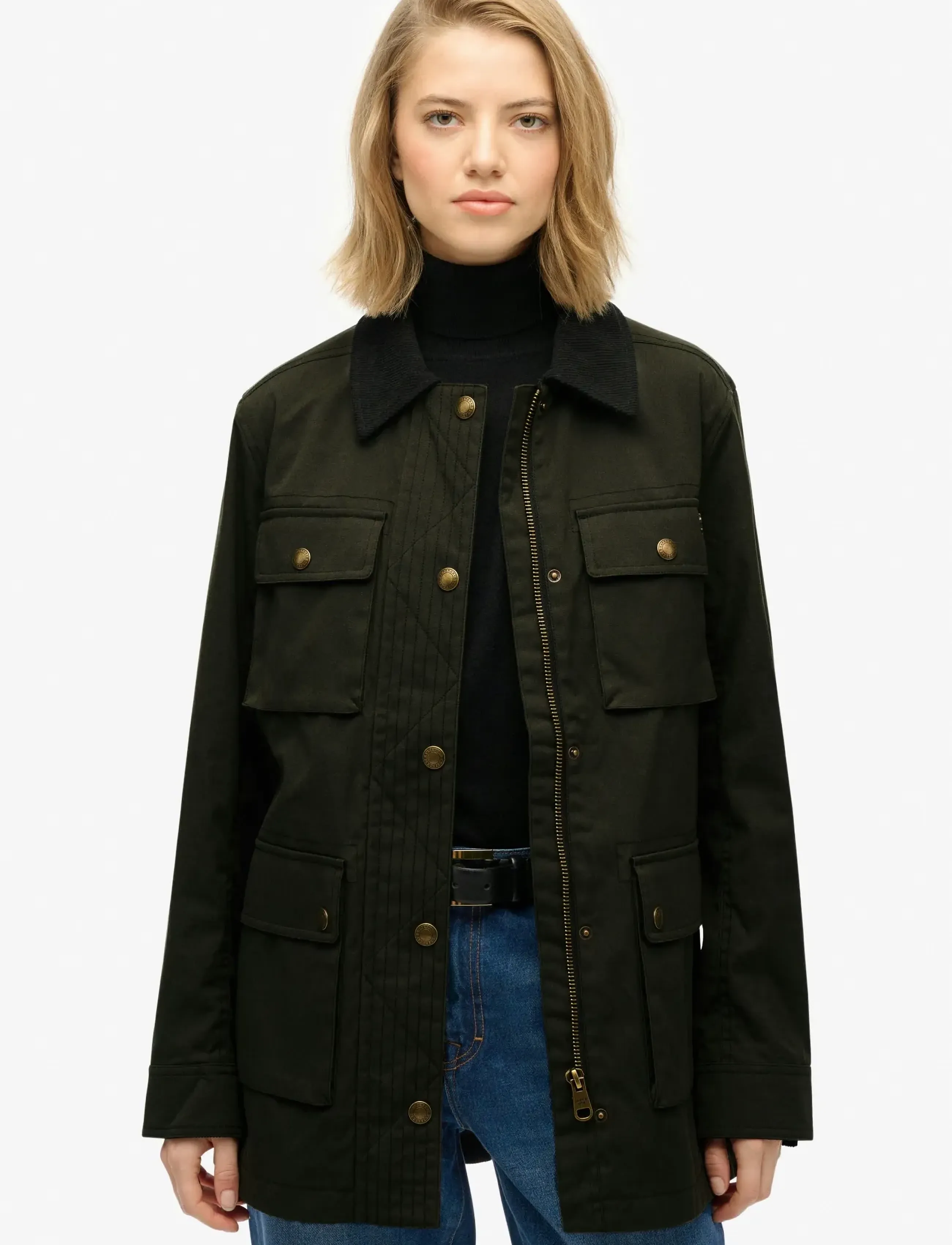 Superdry - WAX JACKET - Üleriided - surplus goods olive green - 0