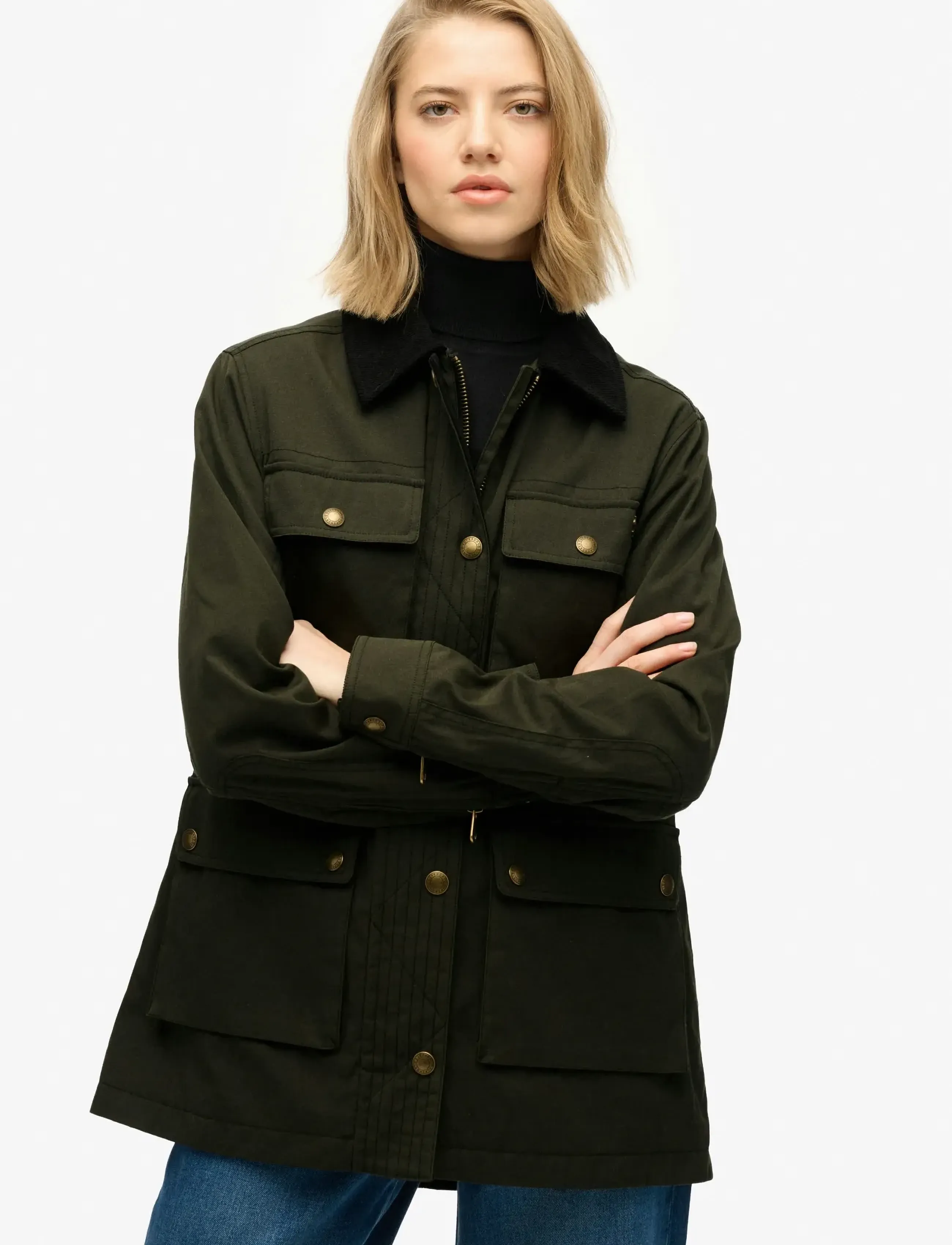 Superdry - WAX JACKET - Üleriided - surplus goods olive green - 4