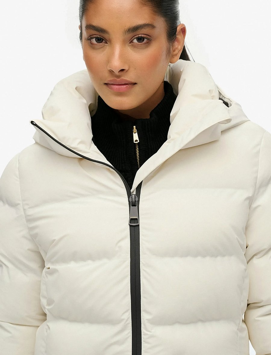 Superdry - CITY MID PADDED JACKET - sulejoped ja voodriga joped - off white - 4