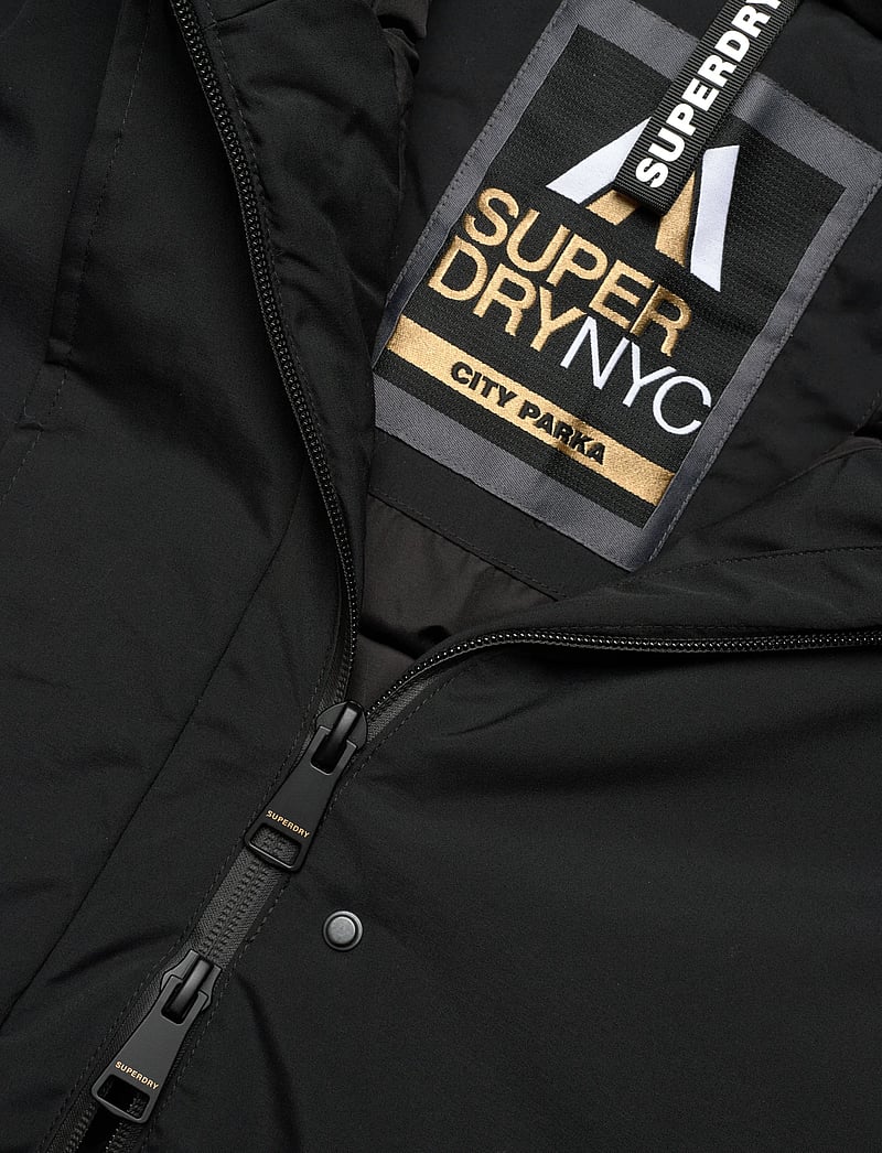 Superdry - CITY FISHTAIL PADDED PARKA - parkas - black - 2