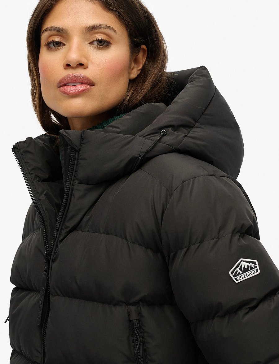 Superdry - HOODED SPORTS PUFFER JACKET - black - 5
