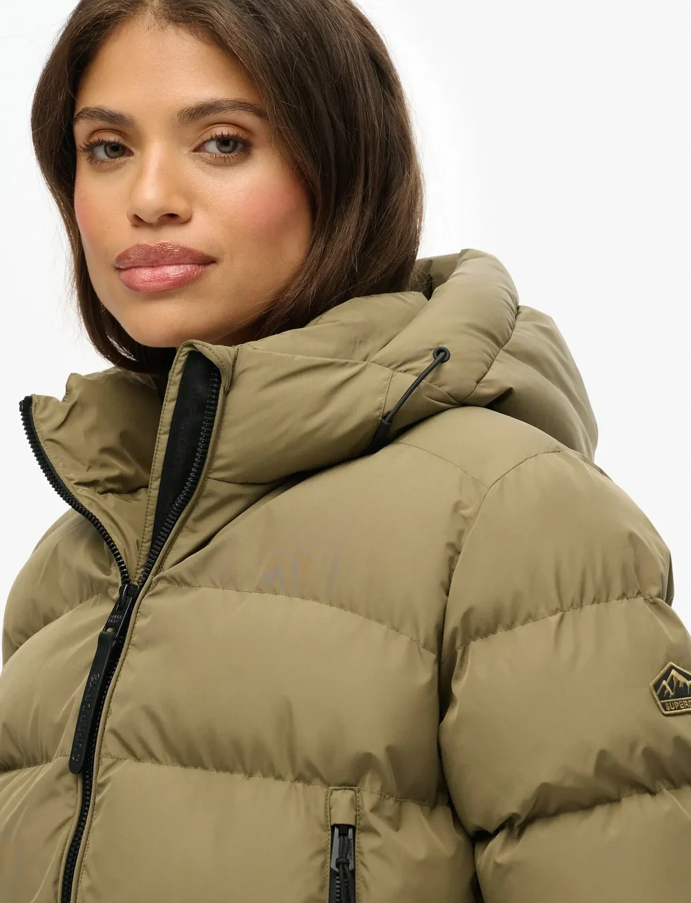 Superdry - HOODED SPORTS PUFFER JACKET - dunjakker - khaki - 2