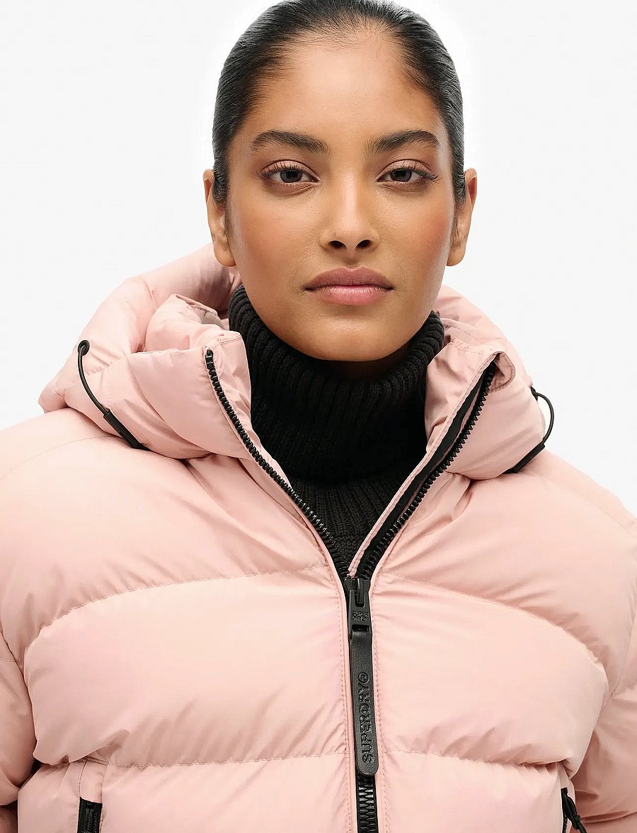 Superdry - HOODED SPORTS PUFFER JACKET - talvejoped - vintage blush - 2