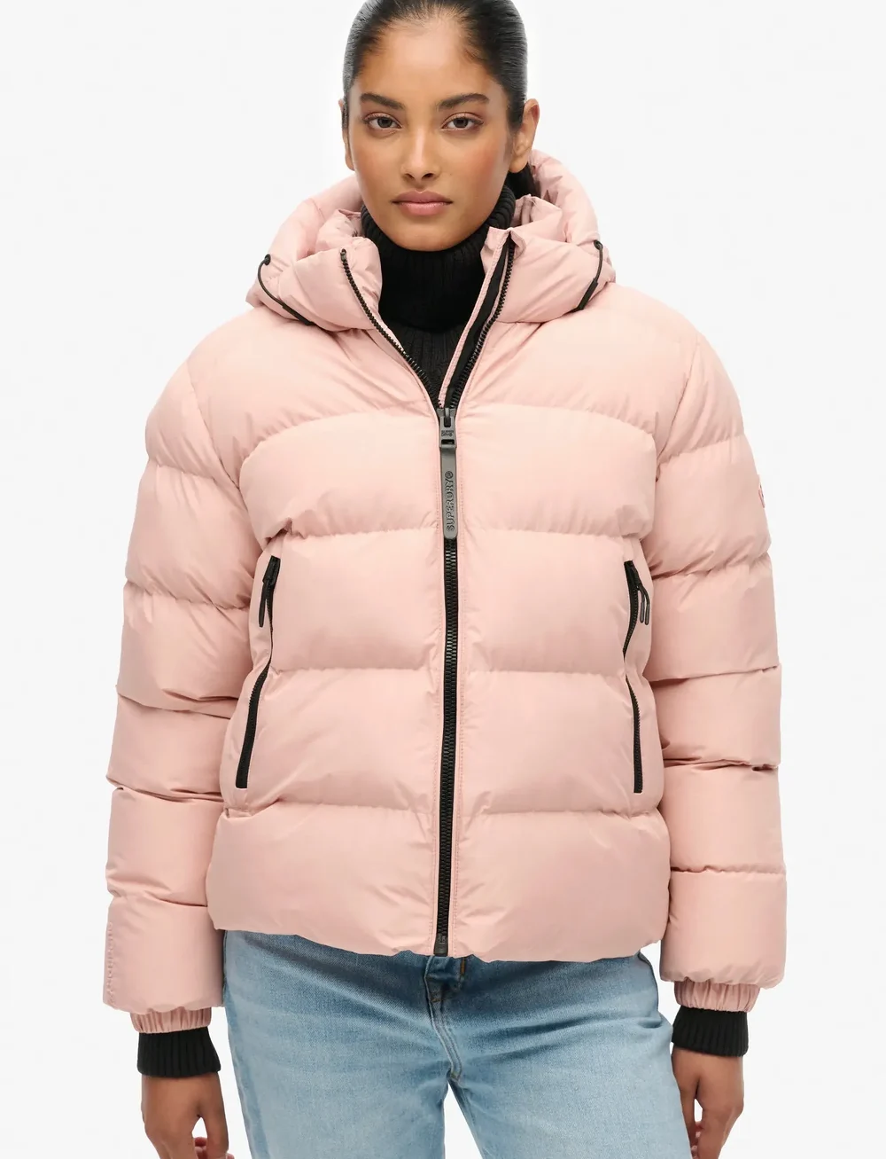 Superdry - HOODED SPORTS PUFFER JACKET - winterjacken - vintage blush - 3
