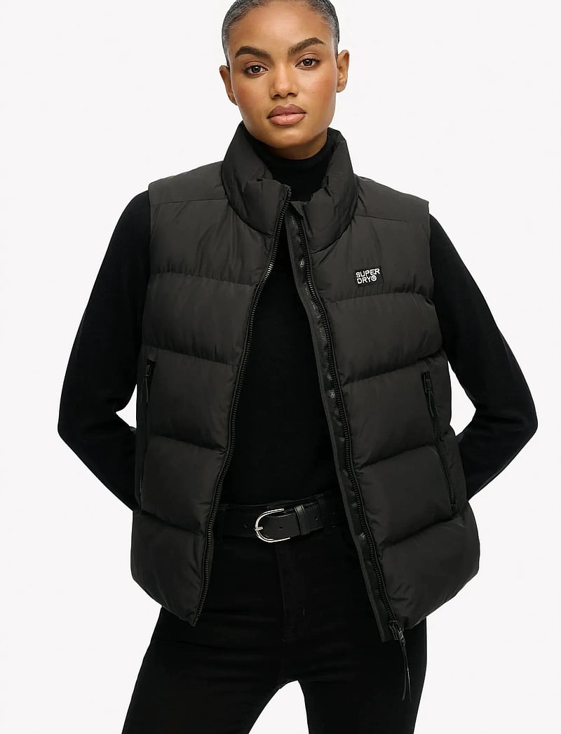 Superdry - SPORTS PUFFER GILET - frühlingsjacken - black - 0