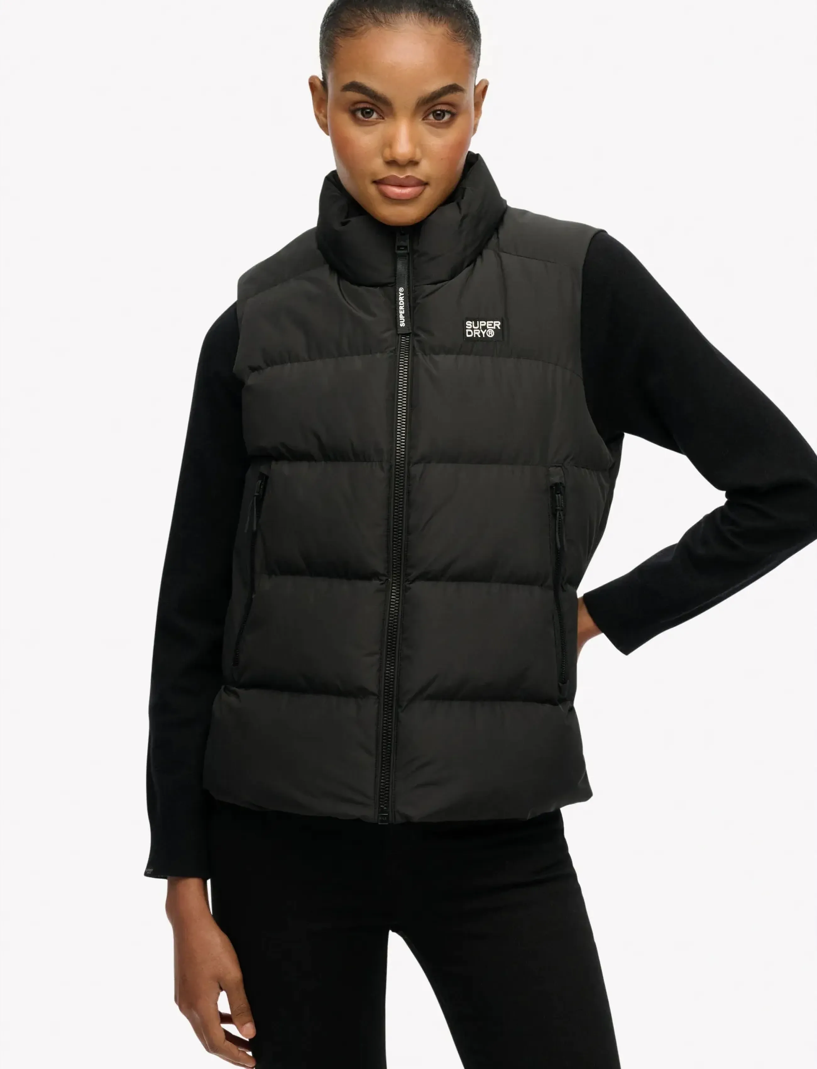 Superdry - SPORTS PUFFER GILET - forårsjakker - black - 4