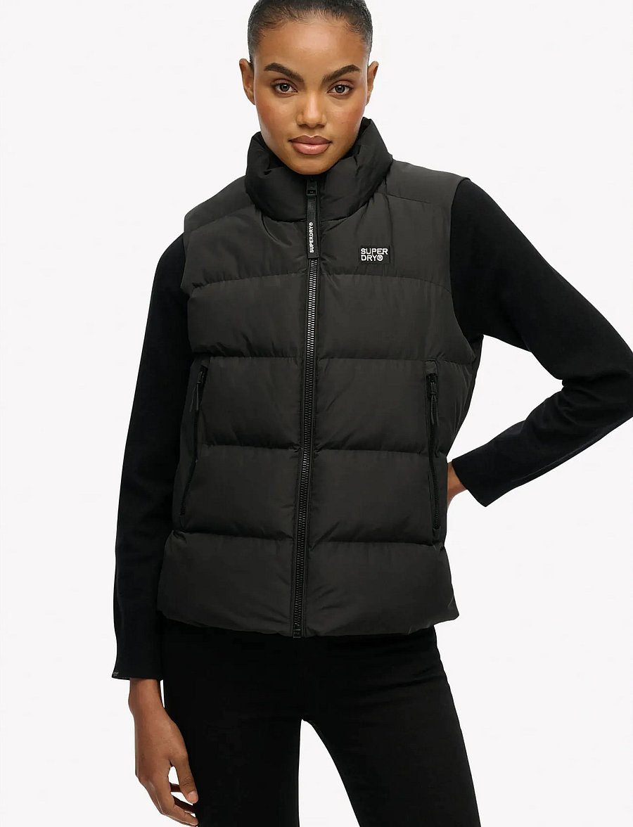 Superdry - SPORTS PUFFER GILET - forårsjakker - black - 4
