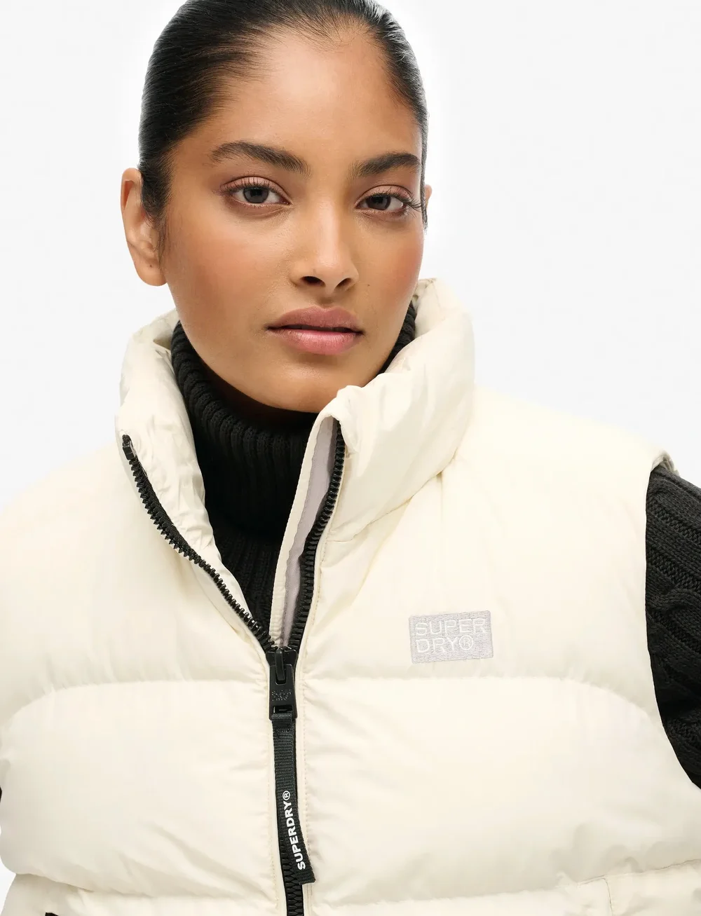 Superdry - SPORTS PUFFER GILET - höstjackor - off white - 2