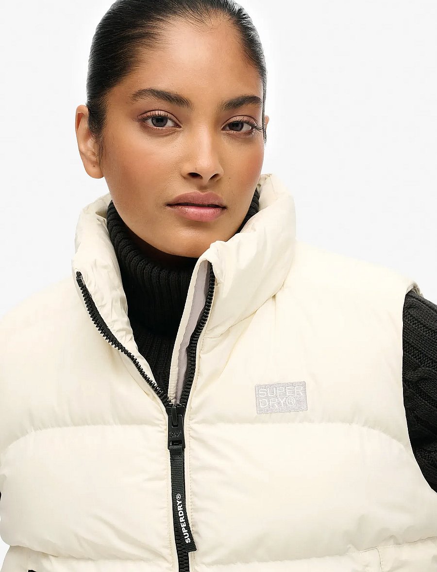 Superdry - SPORTS PUFFER GILET - frühlingsjacken - off white - 2