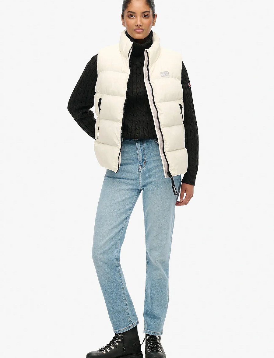 Superdry - SPORTS PUFFER GILET - frühlingsjacken - off white - 5