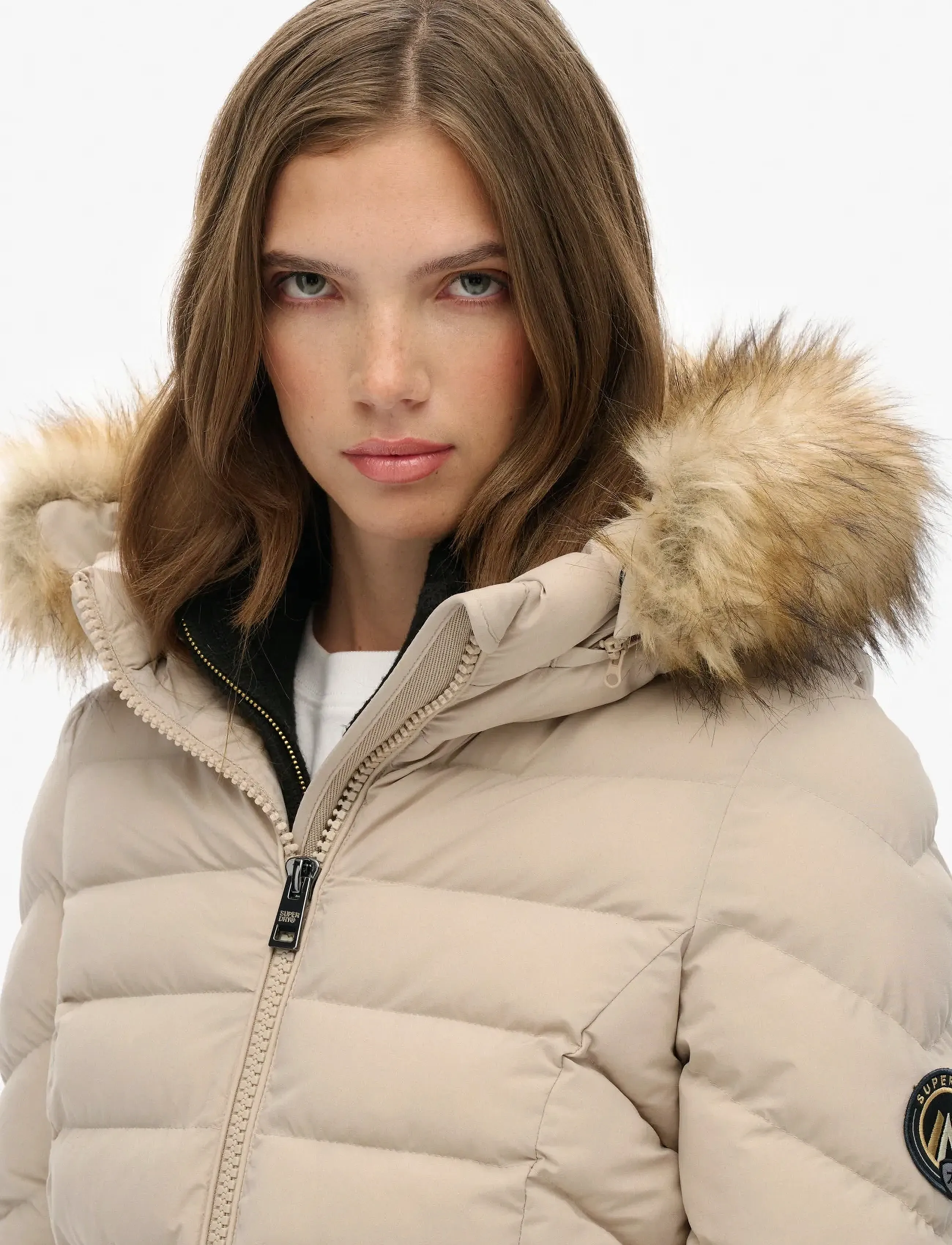Superdry - FUJI FAUX FUR HOOD MID LENGTH - winterjacken - chateau grey - 2