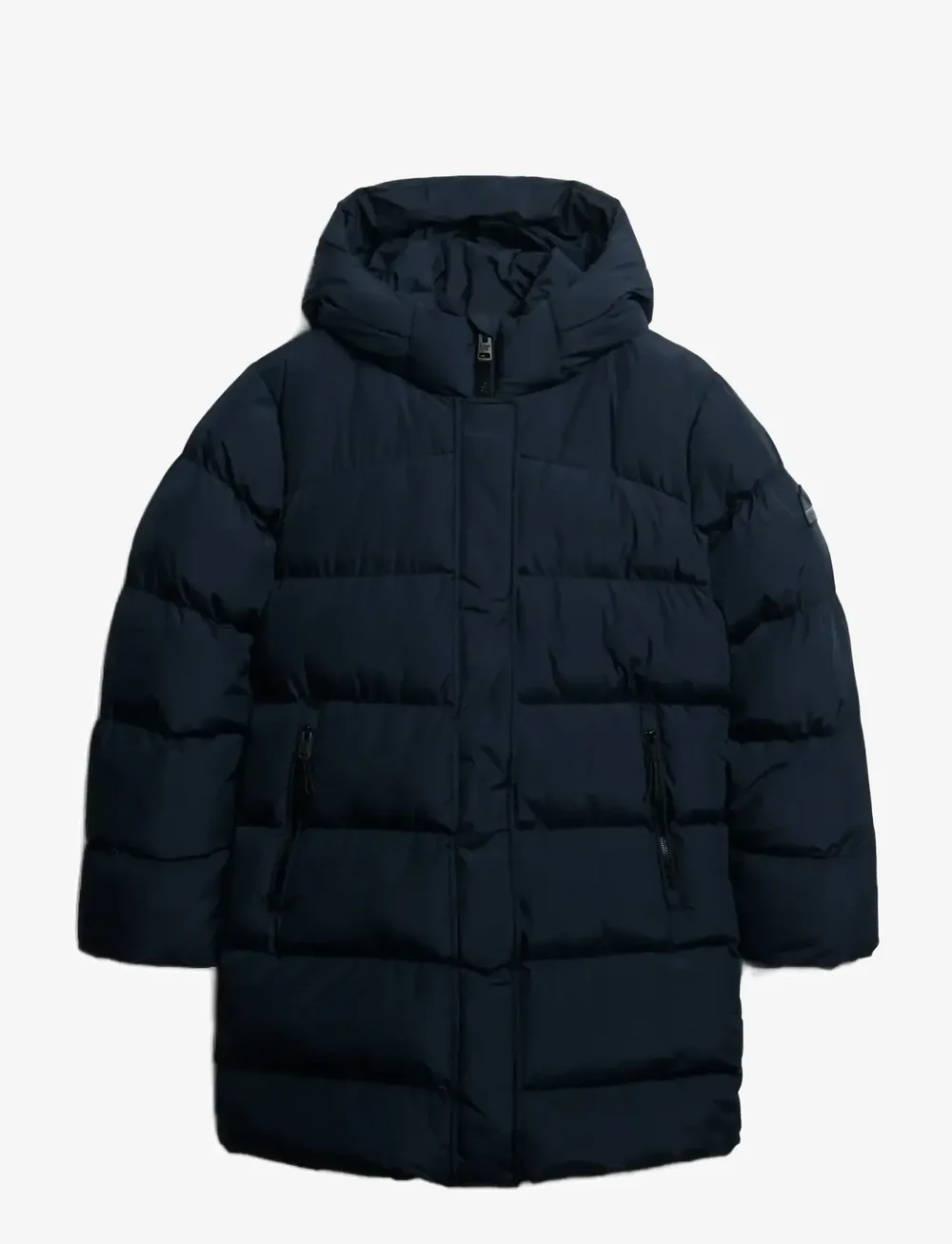 Superdry - HOODED SPORTS PUFFER MID JKT - daunenmantel - blueberry navy - 1