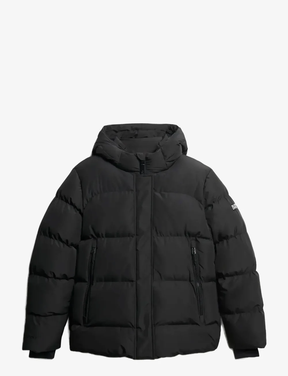 Superdry - HOODED 5 BAFFLE SPORTS PUFFER - dunjackor - black - 1