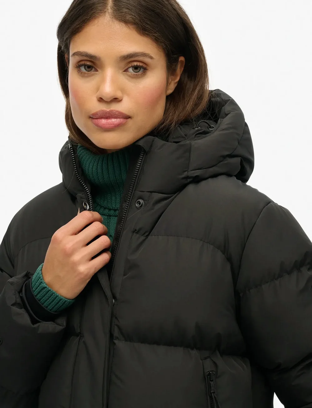 Superdry - HOODED 5 BAFFLE SPORTS PUFFER - dunjackor - black - 2