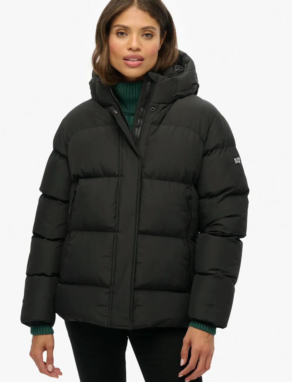 Superdry - HOODED 5 BAFFLE SPORTS PUFFER - dunjackor - black - 3