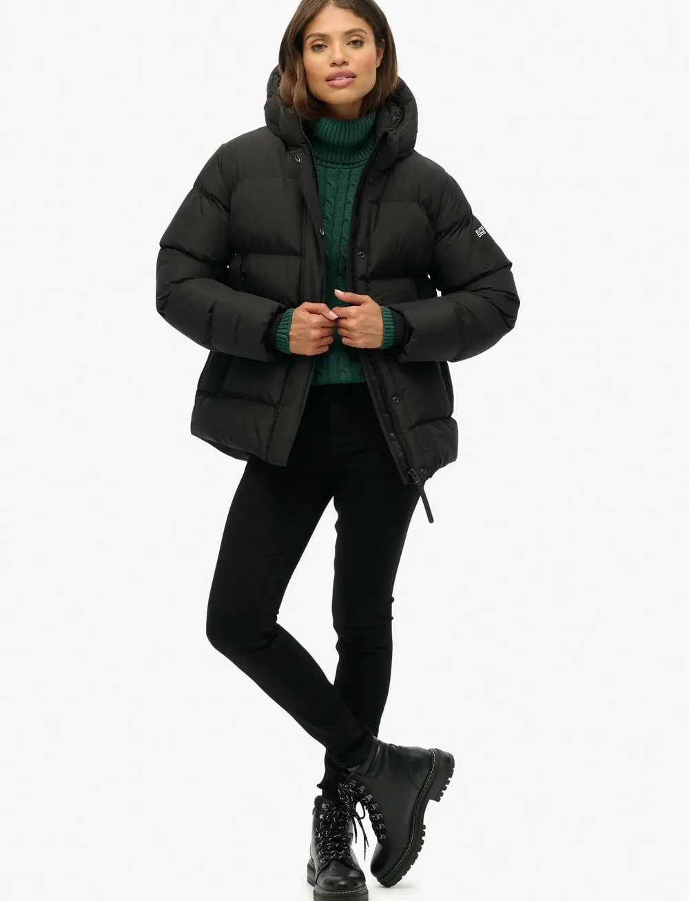 Superdry - HOODED 5 BAFFLE SPORTS PUFFER - dunjackor - black - 5