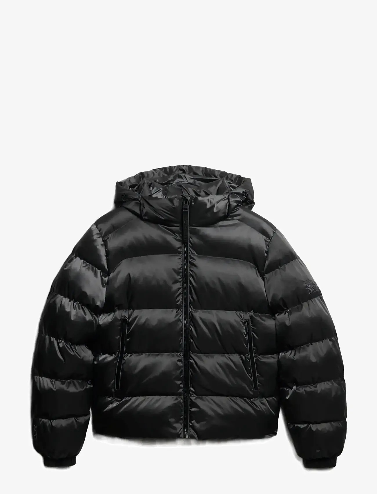 Superdry - HOODED LUXE SPORTS PUFFER - down jackets - black sheen - 1