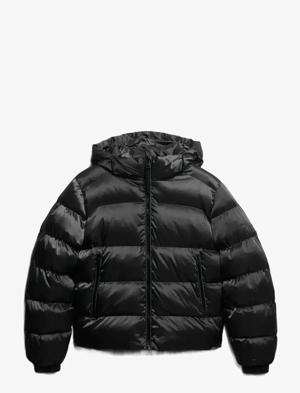 Superdry - HOODED LUXE SPORTS PUFFER - sulejoped ja voodriga joped - black sheen - 1