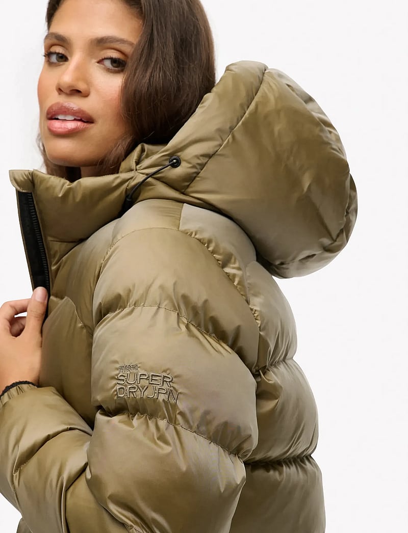 Superdry - HOODED LUXE SPORTS PUFFER - dunjakker - khaki sheen - 4